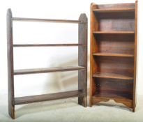 VICTORIAN OAK OPEN WINDOW BOOKCASE SHELVES & OTHER