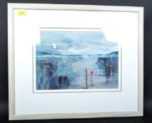 20TH CENTURY S. WEST OIL ON BOARD SEASCAPE PAINTING