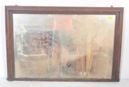 VICTORIAN MAHOGANY OVERMANTEL SHOP WALL MIRROR