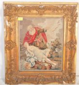 TWO FRAMED EARLY 20TH CENTURY TAPESTRIES
