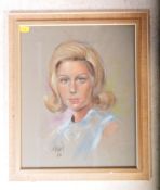 RETRO VINTAGE MID 20TH CENTURY 1970S PASTEL CHALK PICTURE