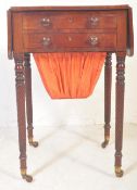 19TH CENTURY GEORGE III MAHOGANY LADIES WORK TABLE