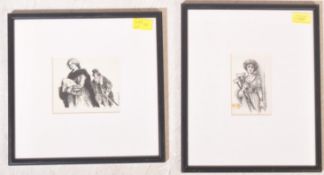 TWO 1960S FAITH JAQUES PEN & INK SKETCHES