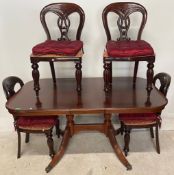 20TH CENTURY REGENCY REVIVAL TABLE & CHAIRS