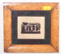 19TH CENTURY PAINTED SILHOUETTE ON GLASS - W. SMART