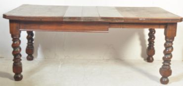 VICTORIAN 19TH CENTURY WIND OUT MAHOGANY DINING TABLE