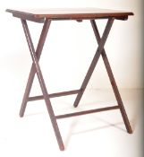 EDWARDIAN SOLID MAHOGANY FOLDING COACHING TABLE STAND