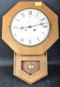 MID CENTURY WESTERSTRANDS MAHOGANY DROP DIAL CLOCK