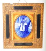 20TH CENTURY BLUE AND WHITE DELFT STYLE CERAMIC PLAQUE