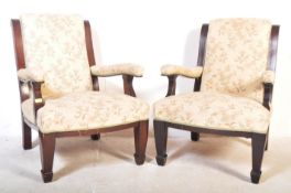 PAIR OF VICTORIAN 19TH CENTURY MAHOGANY ARMCHAIRS