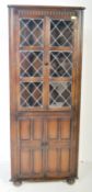 WOOD BROS OLD CHARM TYPE JACOBEAN REVIVAL CORNER CABINET