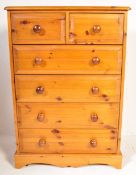 20TH CENTURY PINE CHEST OF DRAWERS