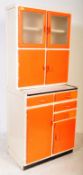 VINTAGE 1960S ORANGE & WHITE KITCHEN UNIT