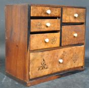 19TH CENTURY VICTORIAN MARQUETRY SALESMAN CHEST OF DRAWERS
