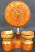 RETRO MID CENTURY CIRCA. 1950'S WOODEN MANTEL CLOCK