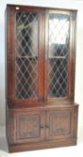 JACOBEAN REVIVAL MAHOGANY DISPLAY CABINET