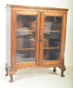 EDWARDIAN MAHOGANY QUEEN ANNE BOOKCASE DISPLAY CABINET