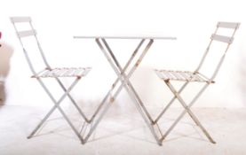 METAL INDUSTRIAL FOLDING CHAIRS & TABLE