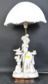 VINTAGE 20TH CENTURY PORCELAIN TABLE LAMP