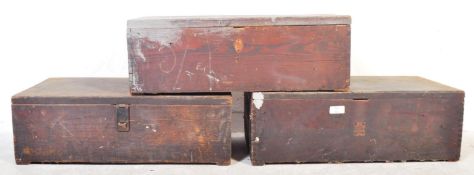COLLECTION OF MID CENTURY WOODEN AMMUNITION BOXES