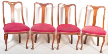 SET OF FOUR 1920S QUEEN ANNE MAHOGANY DINING CHAIRS