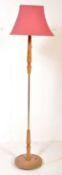 RETRO MID 20TH CENTURY TEAK WOOD FLOOR STANDARD LAMP
