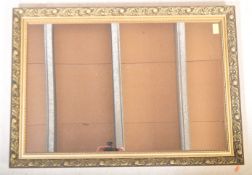 VINTAGE GILT & EBONISED FRAMED WALL MIRROR
