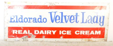 ELDORADO VELVET LADY ICE CREAM ADVERTISING SIGN