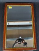 19TH CENTURY WALNUT & GILT PIER MIRROR