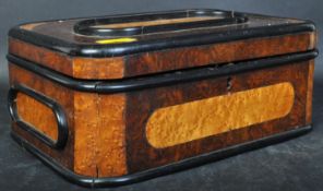 19TH CENTURY THUYA WOOD SEWING BOX