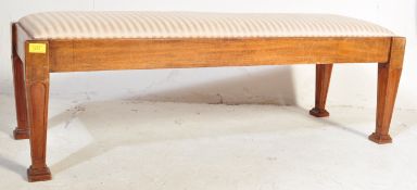 EARLY 20TH CENTURY MAHOGANY UPHOLSTERED WINDOW SEAT