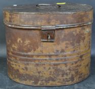 19TH CENTURY METAL HAT BOX