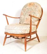 ERCOL - BEECH WOOD LOW EASY ARMCHAIR