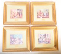 SET OF FOUR VINTAGE 20TH CENTURY RAYMOND CAMPBELL PRINTS