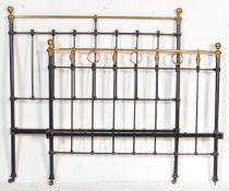 19TH CENTURY BRASS & METAL BED FRAME