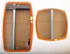 A PAIR OF MID CENTURY TEAK MIRRORS