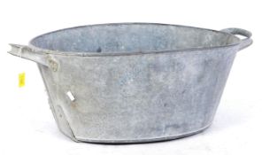 20TH CENTURY GALVANISED METAL TUB PLANTER