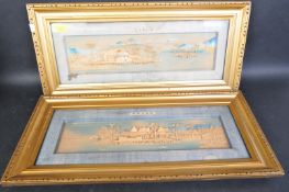 20TH CENTURY CARVED CORK CHINESE FRAMED & GLAZED DIORAMAS