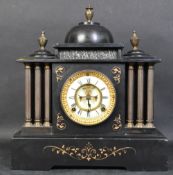 19TH CENTURY VICTORIAN SLATE MANTLE CLOCK
