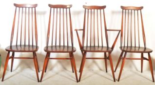 ERCOL - GOLDSMITH - SET OF FOUR DINING CHAIRS