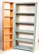 TWO 20TH CENTURY PINE BOOKSHELVES