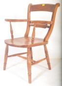 VICTORIAN 19TH CENTURY OXFORD BAR BACK WINDSOR ARMCHAIR