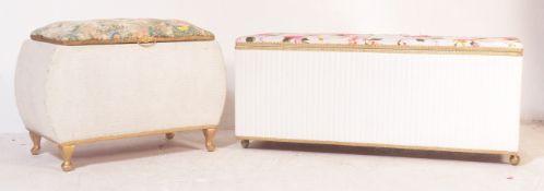 RETRO VINTAGE CIRCA 1950S BLANKET BOX TOGETHER WITH ANOTHER