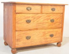 PINE & WALNUT FRENCH 19TH CENTURY CHEST OF DRAWERS