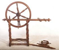 19TH CENTURY VICTORIAN BEECH WOOD SPINNING WHEEL
