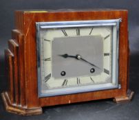 ART DECO STYLE MAHOGANY CASED GARRARD MANTLE CLOCK
