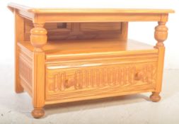 BRITISH MODERN DESIGN - ERCOL BLOND ELM SIDE CABINET