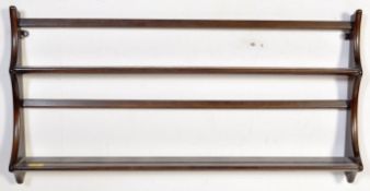 MID CENTURY ERCOL WALL MOUNTED TEAK PLATE RACK