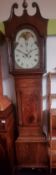 19TH CENTURY MAHOGANY CASED LONGCASE GRANDFATHER CLOCK