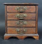 EARLY 20TH CENTURY ASH TABLE TOP CHEST OF DRAWERS